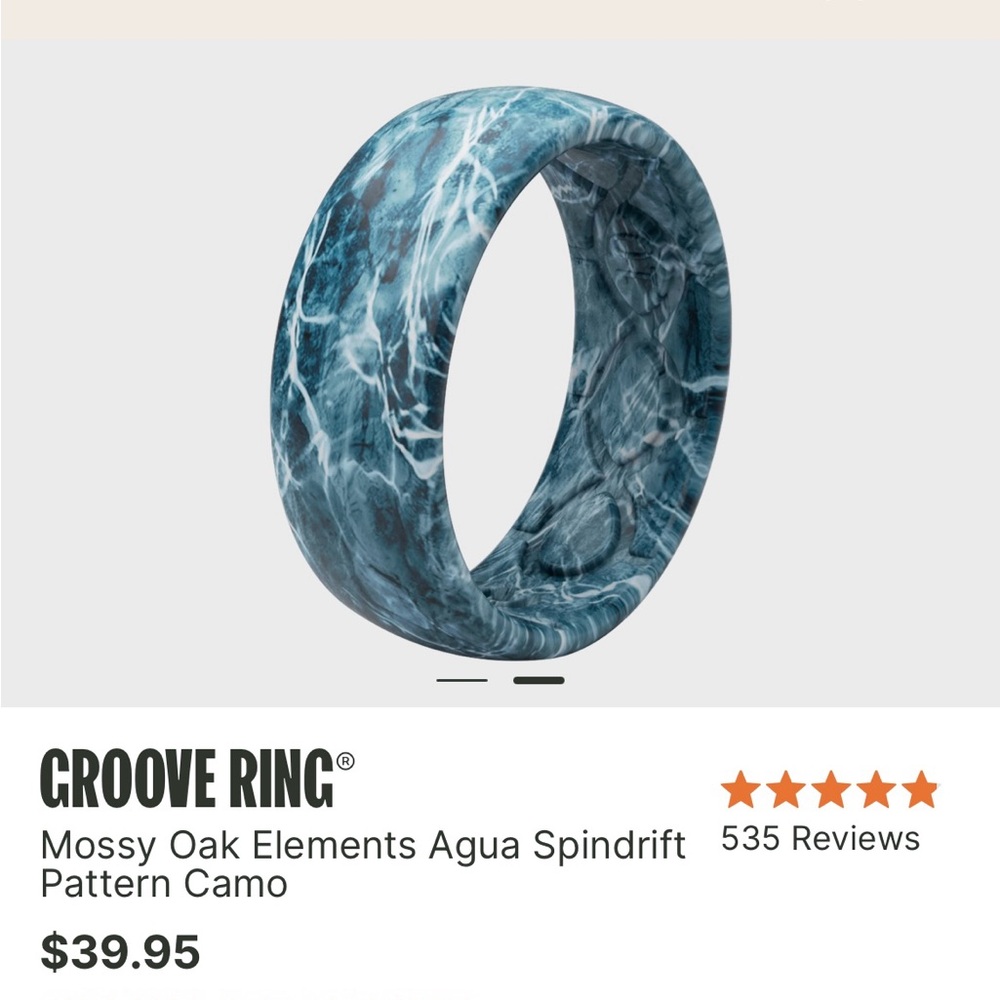 Men’s size 13 ring/Groove Life Mossy Oak Elements Agua Spindrift Pattern